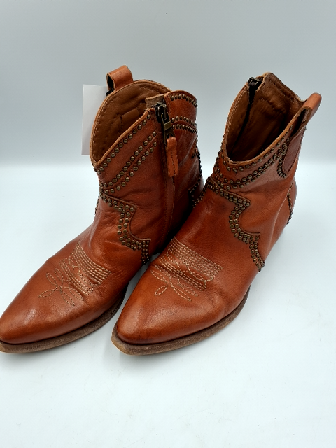 Italienske læderstøvler Cowboy look